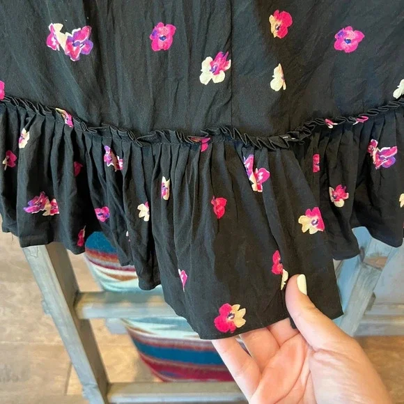 Rebecca Taylor Floriana Fleur stretch silk tank size 2 - Picture 7 of 8